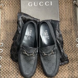 WOOHOO💋 Gucci Horsebit Signature G Loafer 7